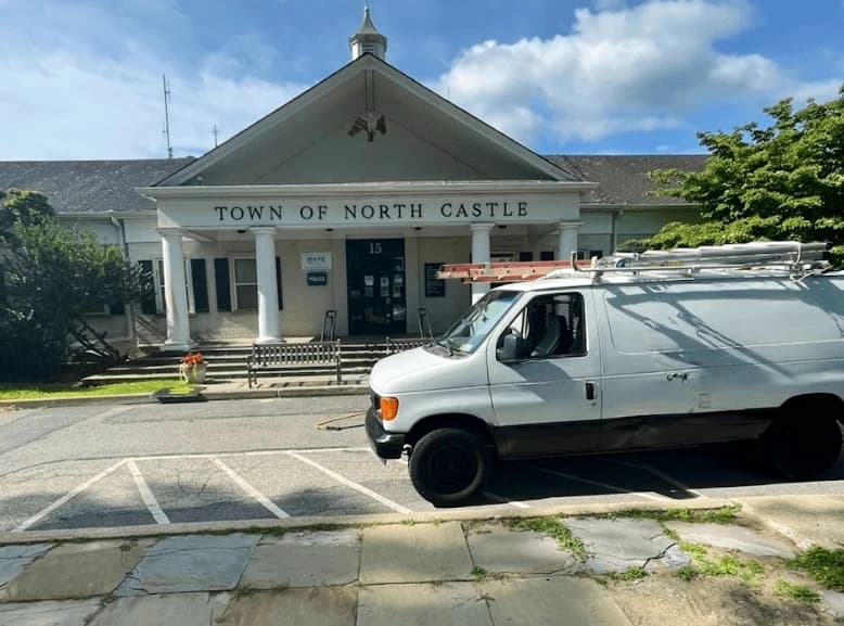 Beachwood Power Washing commercial cleaning team at work in Beachwood business district