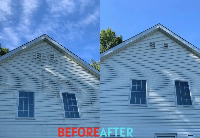 Beachwood Power Washing professional performing house washing service in Beachwood